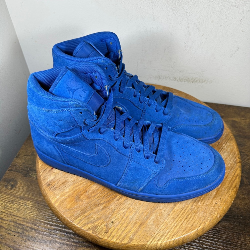 Jordan 1 Retro High Blue Suede Team Royal Mens Sneakers 332550-404 Size 13